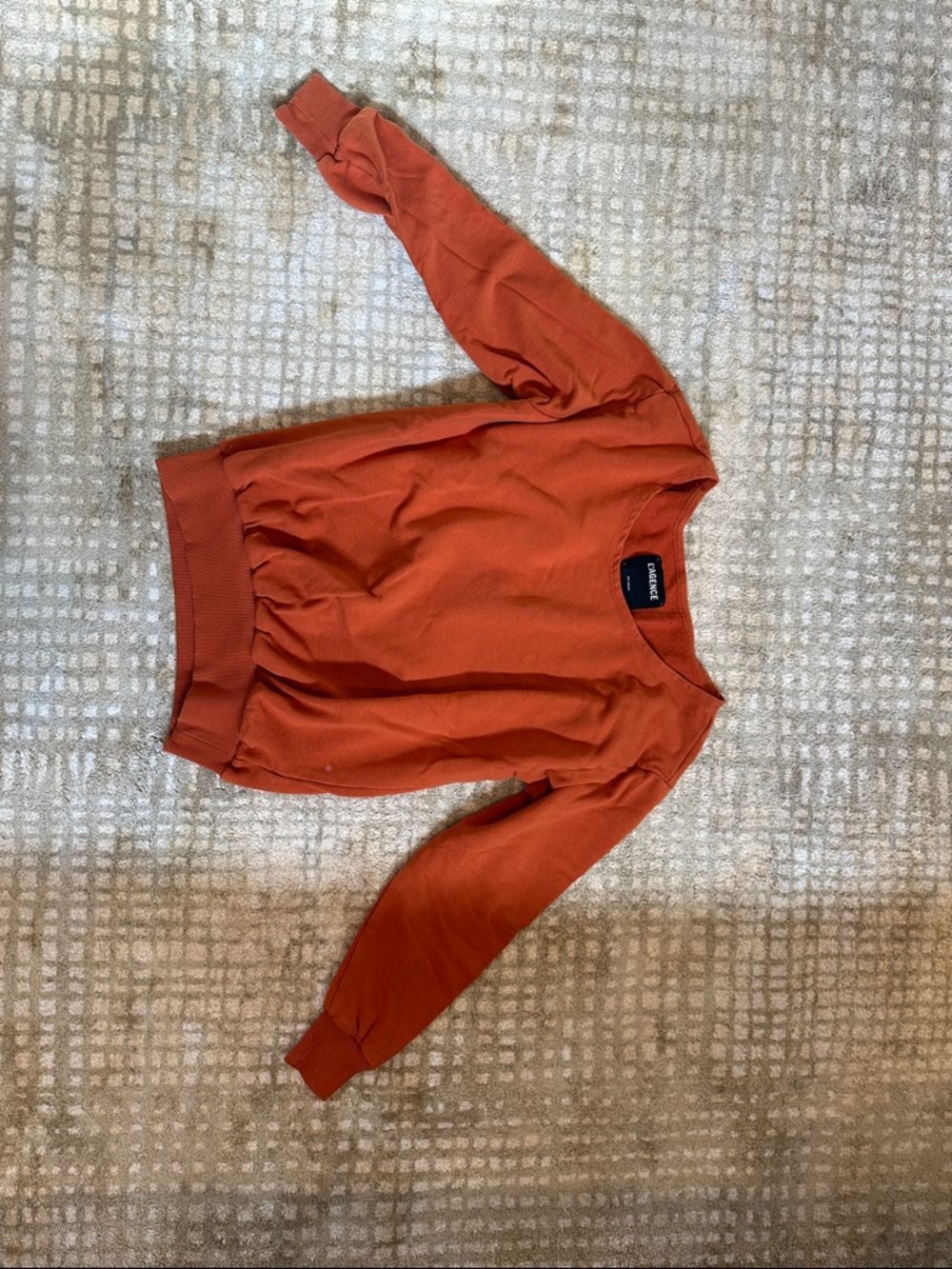 L’Agence S/P rust colored sweatshirt.